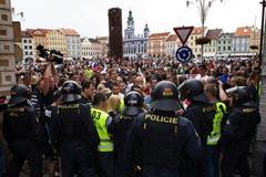Zásah policie v Českých Budějovicích (6. 7.)