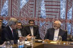 John Kerry a Mohammad Džavád Zaríf v New Yorku