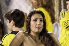 Fanynka Kolumbie v kvalifikaci na MS 2014