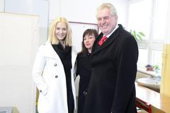 Miloš Zeman s rodinou