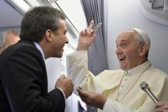 Papež František na své první zahraniční cestě