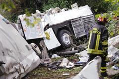 Nehoda italského autobusu