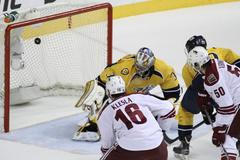 Klesla u jediné branky v zápase Nashville - Phoenix