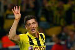 LM, Dortmund - Real: Robert Lewandowski, gól na 4:1