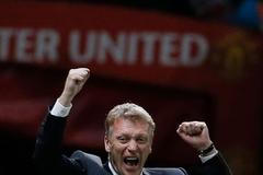 David Moyes se raduje z gólu v utkání Manchester United vs. Liverpool