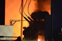 Výbuch a požár trafostanice v Praze 4