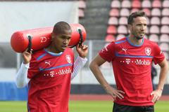 Trénink fotbalové reprezentace před utkáním kvalifikace MS 2014 s Itálií