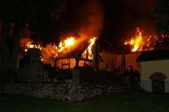 Požár penzionu na Jindřichohradecku