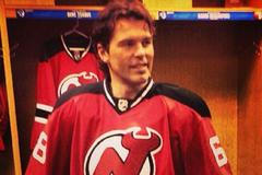 Jaromír Jágr v kabině New Jersey Devils