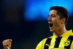 LM, Dortmund - Real: Robert Lewandowski, gól na 1:0