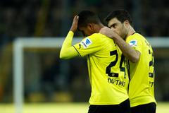 Smutek hráčů Dortmundu