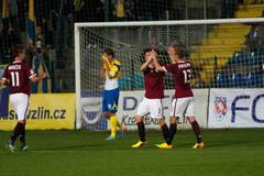 Pohár České pošty: Fastav Zlín - Sparta Praha (Tomáš Přikryl, Lukáš Pauschek, gól, radost)