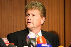 Tisková konference na policejním ředitelství