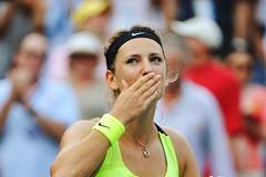 Viktoria Azarenková v semifinále US Open 2012 proti Šarapovové