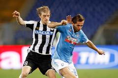 Dušan Basta a Senad Lulič v zápase Lazio Řím - Udinese