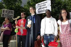 demonstrace za práva pracovních migrantů