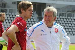 Trénink fotbalové reprezentace před utkáním kvalifikace MS 2014 s Itálií