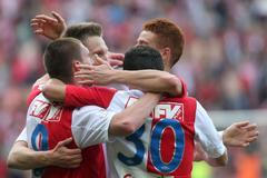 Fotbal, Gambrinus liga, Slavia - Jablonec: radost Slavie