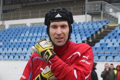 Trénink české fotbalové reprezentace: Petr Čech