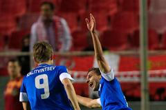 EL, Sevilla  Liberec: David Pavelka slaví gól na 1:1