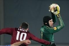 Fotbal, Evropská liga Sparta - Chelsea: David Lafata - Petr Čech