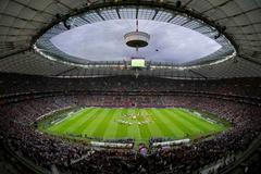 Národní stadión ve Varšavě před utkáním Německa s Itálií v semifinále Eura 2012.