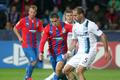 Plzeň vs. Manchester City, utkání Ligy mistrů (Kovařík a Zabaleta)