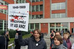 Demonstrace proti vládě komunistů ve Zlíně