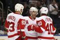 Radost hokejistů Detroitu Red Wings