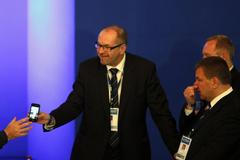 Ivan Fuksa a Petr Tluchoř (vpravo) na kongresu ODS v Brně v
