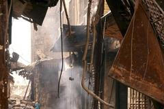 Zničený súk v Aleppu