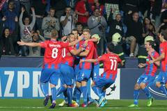 Fotbal, LM, Plzeň - Maribor: radost Plzně