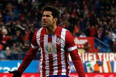 Atletico Madrid's Costa celebrates after scoring a goal agai