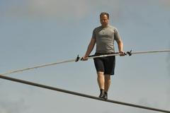 Provazochodec přešel Grand Canyon