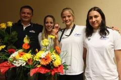 Petra Chocová, Simona Baumrtová a Barbora Závadová, návrat z MS v Istanbulu