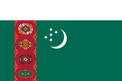 Vlajka - Turkmenistán