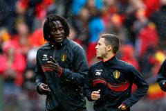 Lukaku a Hazard na tréninku