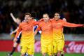 španělská liga, San Sebastian - FC Barcelona: Lionel Messi, Andres Iniesta a Pedro