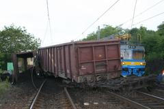 Vykolejený vlak Liběchov