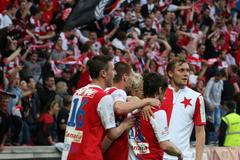 Fotbal, Gambrinus liga, Slavia - Jablonec: slávisté slaví 4. gól