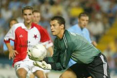 Fotbalový brankář klubu SK Slavia Praha Radek Černý v utkání Gambrinus ligy.