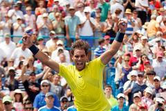 Rafael Nadal slaví triumf na turnaji v Cincinnati