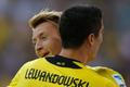 Fotbal, německý Superpohár, Dortmund - Bayern: Marco Reus a Robert Lewandowski
