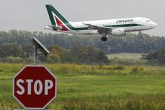 Alitalia Letiště Fiumicino Letadlo