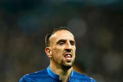 France's Franck Ribery reacts during the 2014 World Cup qualifying soccer match against Finland at the Stade de France stadium in Saint-Denis, near Paris