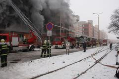 Požár ve zlínském Svitu