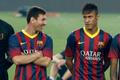 Fotbal, Barcelona - Santos: Lionel Messi a Neymar
