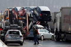 Hromadná nehoda na dálnici v Bavorsku