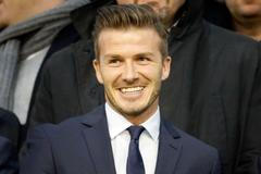David Beckham na zápase Valencie - Paris St. Germain