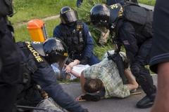 Policejní zásah v Českých Budějovicích